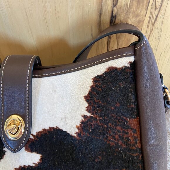 Coach Hadley Convertible Crossbody Bag With Cow Print And Tassel CCC87 - Picture 8 of 9